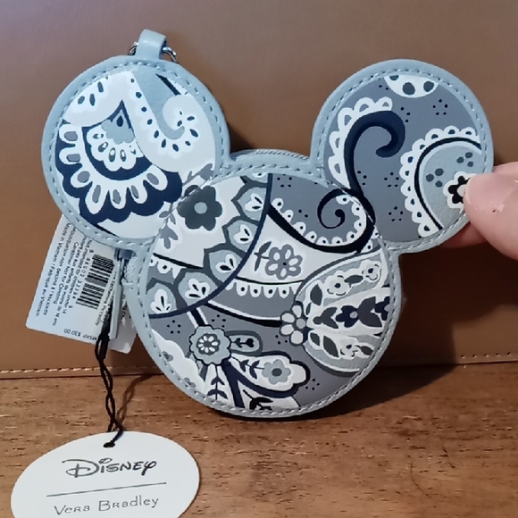 Disney Gray Paisley Mickey Mouse Pouch - Picture 9 of 9